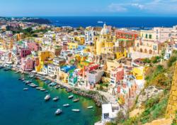 Colorful Houses Seascape / Coastal Living Jigsaw Puzzle By Pierre Belvedere