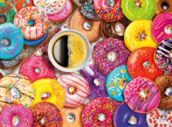 Coffee and Donuts Pattern / Assortment Jigsaw Puzzle By Buffalo Games