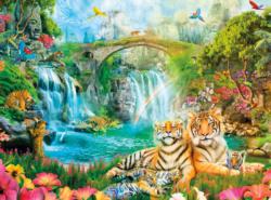 Majestic Tiger Grotto Waterfalls Jigsaw Puzzle By Buffalo Games