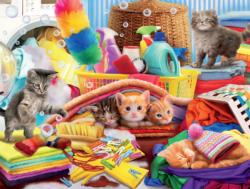 Laundry Kittens Cats Jigsaw Puzzle By Buffalo Games