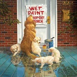 Wet Paint Dogs Jigsaw Puzzle By SunsOut