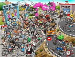 Chaos at the Cycling Tournament Bicycles Jigsaw Puzzle By All Jigsaw Puzzles