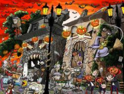 Chaos on Halloween Cartoon Jigsaw Puzzle By All Jigsaw Puzzles