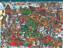 Bart Slyp Christmas Street Cartoon Jigsaw Puzzle By All Jigsaw Puzzles