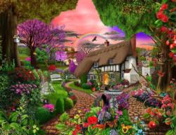 Cottage Garden Rainbow Cottage / Cabin Jigsaw Puzzle By All Jigsaw Puzzles