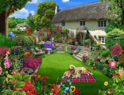Dogs in a Cottage Garden Garden Jigsaw Puzzle By All Jigsaw Puzzles