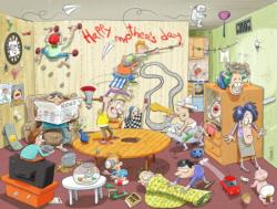 Chaos on Mother's Day Cartoon Jigsaw Puzzle By All Jigsaw Puzzles