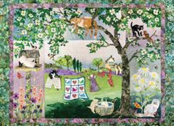 Wind in the Whiskers Cats Jigsaw Puzzle By Cobble Hill
