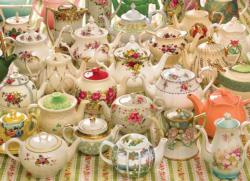 Teapots Too Food and Drink Jigsaw Puzzle By Cobble Hill
