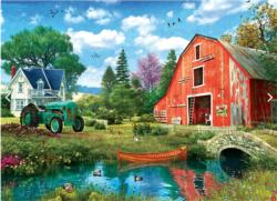 The Red Barn by Dominic Davison Farm Tin Packaging By Eurographics