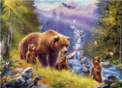 Grizzly Cubs Nature Large Piece By Eurographics