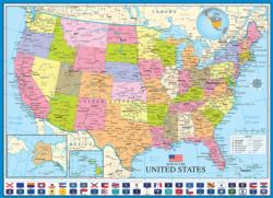 Map of the United States of America United States Jigsaw Puzzle By Eurographics