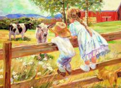 Family Memories - Kids on a Fence Nostalgic / Retro Jigsaw Puzzle By Eurographics