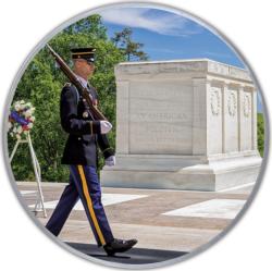 Tomb Of The Unknowns MiniPix® Puzzle Military / Warfare Round Jigsaw Puzzle By Pigment & Hue