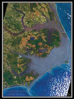 Outer Banks from Space Maps / Geography Jigsaw Puzzle By Heritage Puzzles