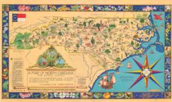 A Map of NC For Nature Lovers Maps / Geography Jigsaw Puzzle By Heritage Puzzles
