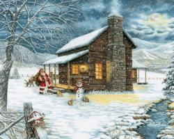 A Smoky Mountain Christmas Christmas Jigsaw Puzzle By Heritage Puzzles
