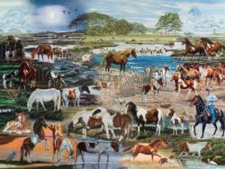 Chincoteague's Finest Horses Jigsaw Puzzle By Heritage Puzzles