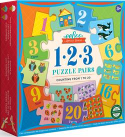 Artist's Puzzle Pair 1-2-3 Educational Children's Puzzles By eeBoo