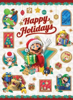Super Mario "Happy Holidays" Christmas Jigsaw Puzzle By USAopoly