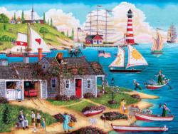 Painter's Point Seascape / Coastal Living Large Piece By MasterPieces