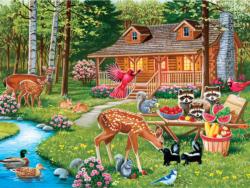 Creekside Gathering Forest Animal Jigsaw Puzzle