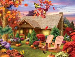Autumn Warmth Cottage / Cabin Large Piece By MasterPieces