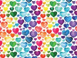 Rainbow Hearts Graphics / Illustration Jigsaw Puzzle By Willow Creek Press