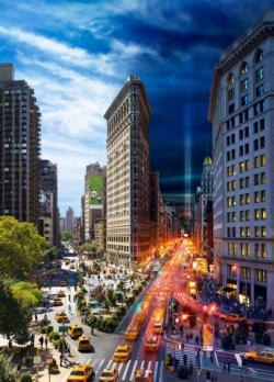 Flatiron, NYC, Day to Night™ Monuments / Landmarks Jigsaw Puzzle By 4D Cityscape Inc.