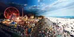 Coney Island, Day to Night™ Sunrise / Sunset Jigsaw Puzzle By 4D Cityscape Inc.