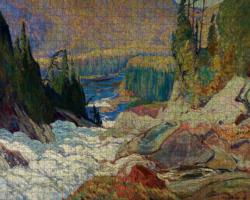 Falls, Montreal River Landscape Jigsaw Puzzle By Pomegranate
