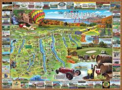 Finger Lakes, NY Maps / Geography Jigsaw Puzzle By White Mountain