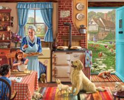 Cozy Kitchen Domestic Scene Large Piece By White Mountain