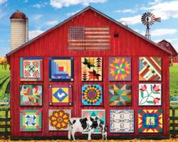 Barn Quilts Farm Jigsaw Puzzle By White Mountain