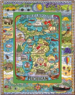 Michigan United States Jigsaw Puzzle By White Mountain