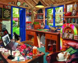 Dad’s Hideaway Cottage / Cabin Jigsaw Puzzle By White Mountain