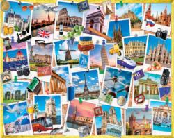 Snapshots of Europe Monuments / Landmarks Jigsaw Puzzle By White Mountain