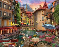 Sunset on the Canal Romantic Setting Jigsaw Puzzle By White Mountain