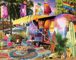 Beach Camper Vehicles Jigsaw Puzzle By White Mountain