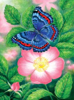 Blue Butterfly Flowers Jigsaw Puzzle By SunsOut