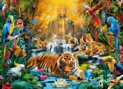 Mystic Tigers Waterfalls Jigsaw Puzzle By Clementoni
