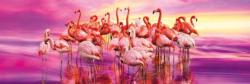 Dancing Flamingos Birds Panoramic Puzzle By Clementoni