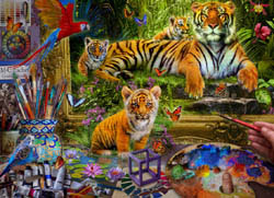Tiger Painting Tigers Jigsaw Puzzle By Vermont Christmas Company