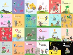 Animal Alphabet Alphabet/Numbers Children's Puzzles By New York Puzzle Co