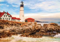 Rocky Lighthouse Seascape / Coastal Living Jigsaw Puzzle By Educa