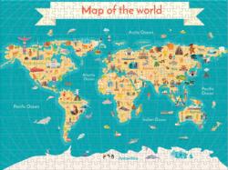 Around the World Maps / Geography Jigsaw Puzzle By Lang