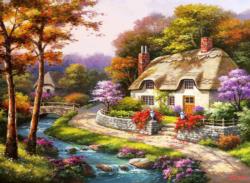 Spring Cottage Cottage / Cabin Jigsaw Puzzle By Anatolian