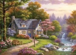 Stonybrook Falls Cottage Cottage / Cabin Jigsaw Puzzle By Anatolian