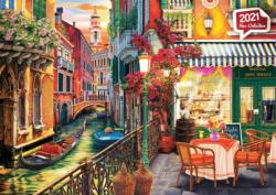 Venetian Cafe Romantic Setting Jigsaw Puzzle By Anatolian