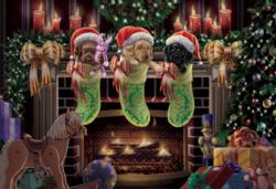 Stocking Puppies Christmas Children's Puzzles By Vermont Christmas Company